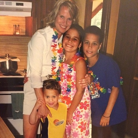 AShley with her family members when she was young